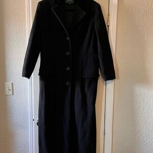 Ralph Lauren Classic Black Wool Coat
